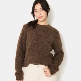 Pull en maille mélangée avec détail fantaisie