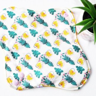 Serviette hygiénique lavable UTERUS FLORAL (M : Flux moyens à normaux) – Zéro déchet – shl – serviette périodique ado fille – femme