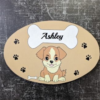 Plaque de porte petit chien personnalisable