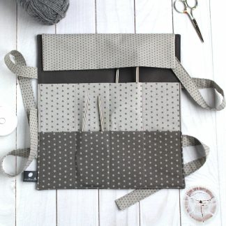 Étui aiguilles circulaires tricot, pochette range aiguilles tricot circulaires fixes, accessoire tricot