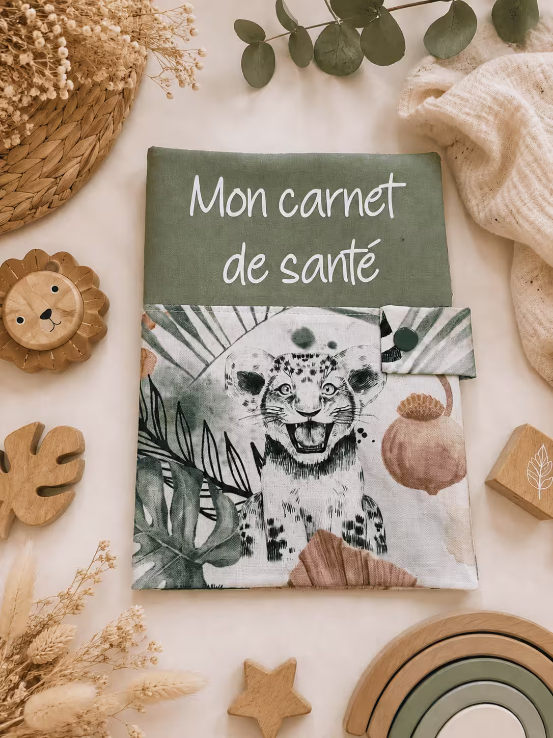 Protège carnet de santé lionceau